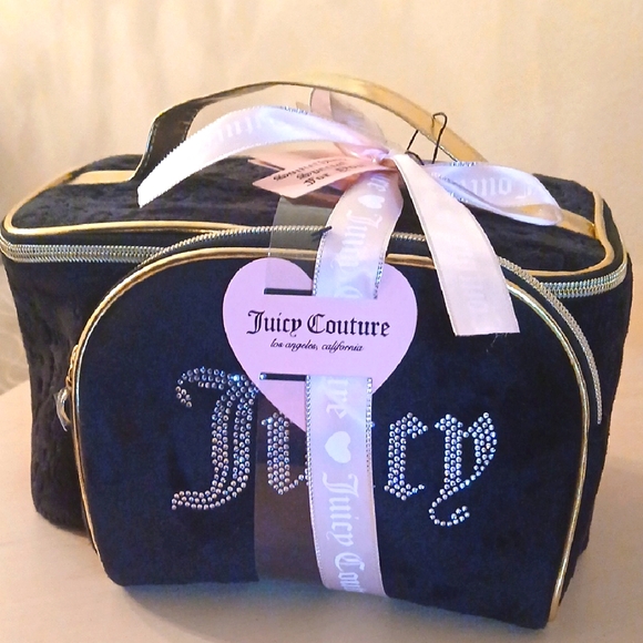 Juicy Couture Handbags - Juicy Couture Velour Logo Travel Bag Set